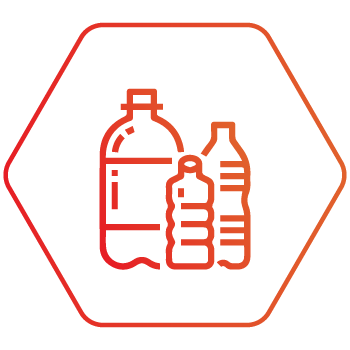 plastic bottle icon of orange color